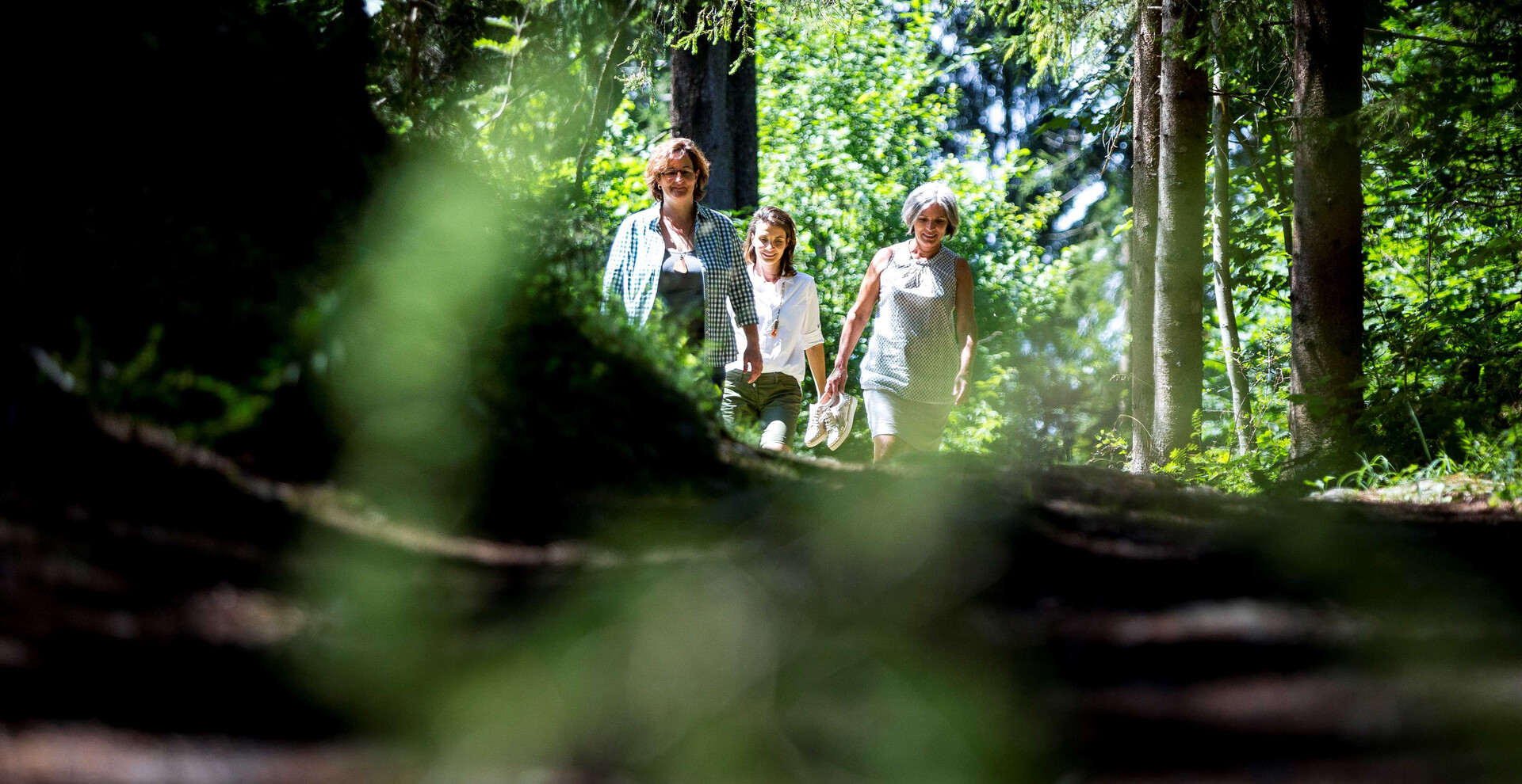 3 Frauen gehen im Wald spazieren | © Steiermark Tourismus, ikarus.cc