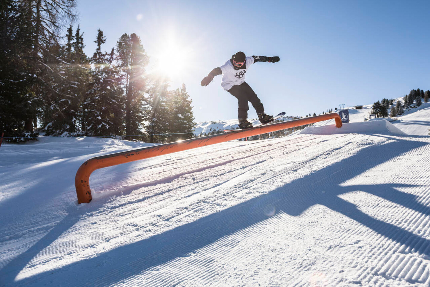 Am Rail im Snowpark Kreischberg | © QParks/Kreischberg Am Rail im Snowpark Kreischberg | © QParks/Kreischberg