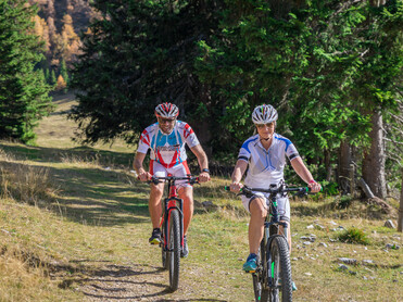 2 Radfahrer fahren Berg hinauf | © TVB Naturpark Zirbtizkogel-Grebenzen | Mediadome