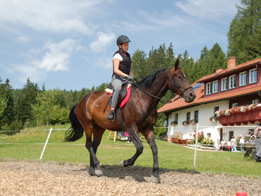 reiten, Frau, Viereck | © Steinerhof-Leitner