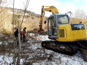 Projekt Hörfeld-Moor, Bagger arbeiten | © Naturparkverein Zirbitzkogel-Grebenzen Bagger, menschen, arbeiten, Naturschutz | © Naturparkverein Zirbitzkogel-Grebenzen