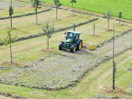 Wiese, Traktor, Bäume | © OIKOS